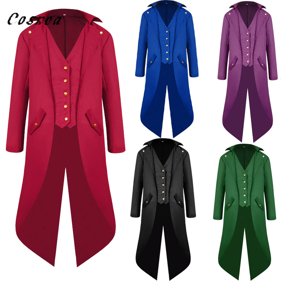 Retro Gaming Jacket - Middeleeuwse Retro Red Tuxedo Slipjas Mens