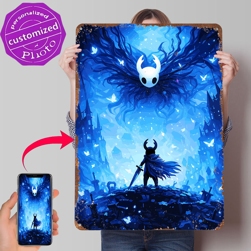 Retro Knight Gaming - Hollow Knight Confrontation Tin Poster Aangepaste