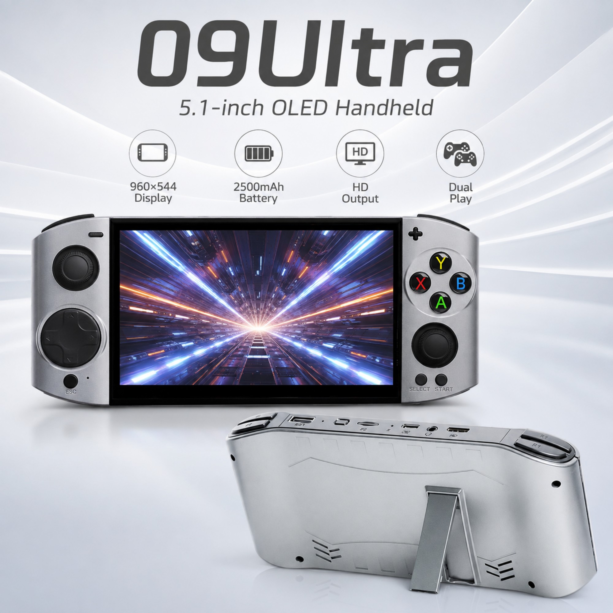 Retro Gaming Os - 09 Ultra 5.1 Inch OLED Handheld