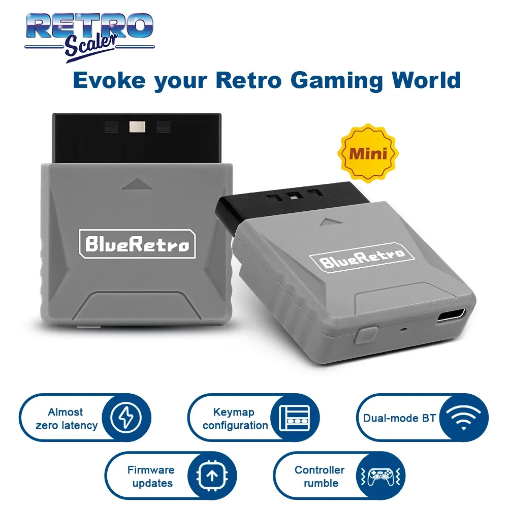 Retro Gaming Usb Stick - RetroScaler Mini Blueretro Ontvanger Adapter voor