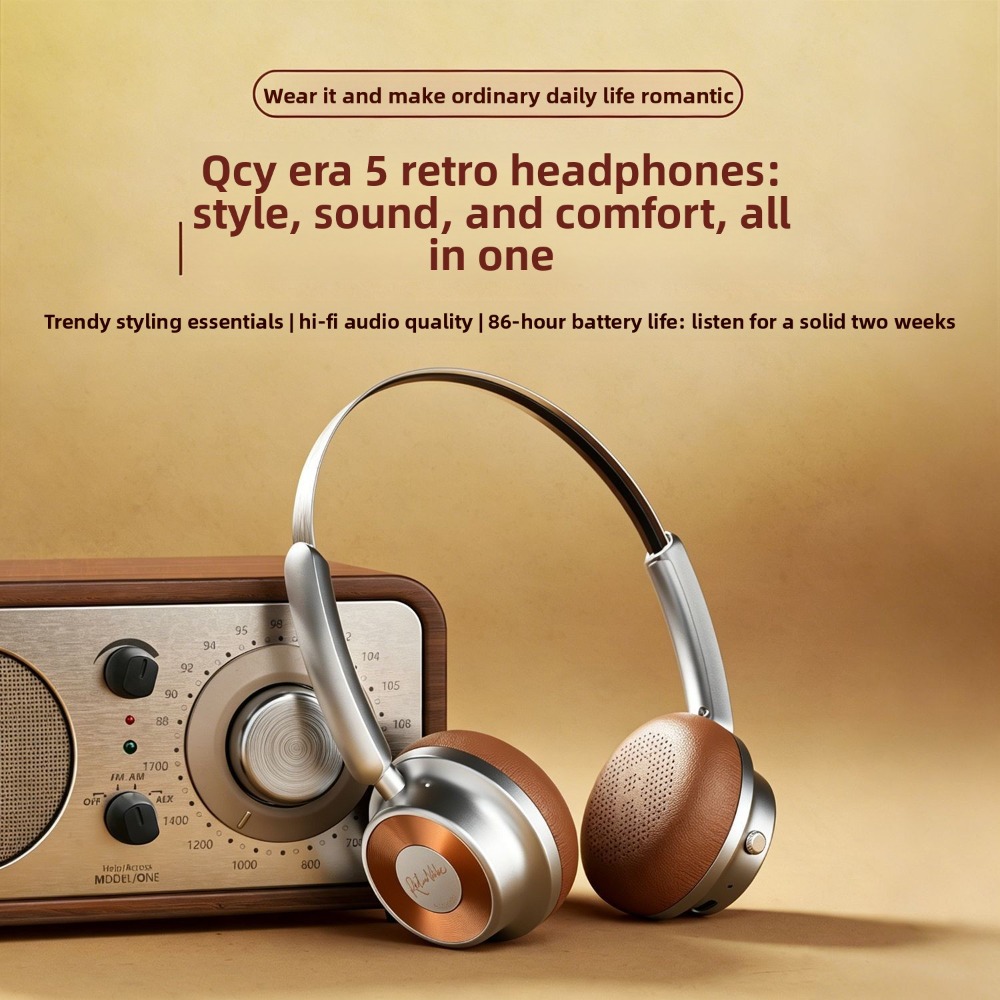 Retro Gaming Headset - Retro Over-Ear Draadloze Bluetooth Hoofdtelefoon, 86