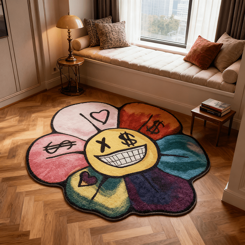 Retro Gaming Rug - VIKAMA Kleur Dopamine Creatief Slaapkamertapijt Woonkamer