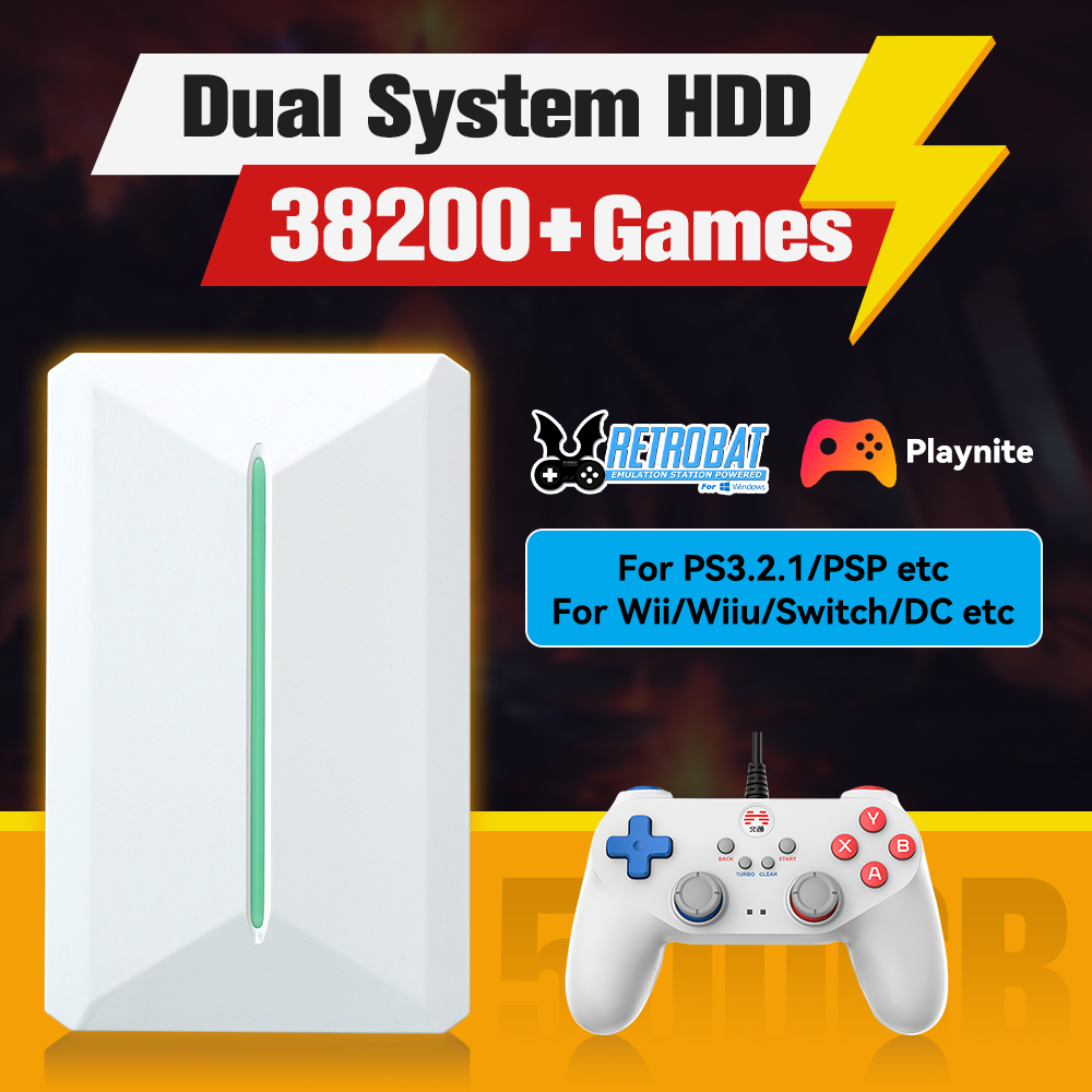 Retro Gaming Os - Retrobat & Playnite Systeem HDD Retro