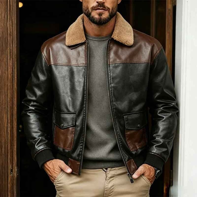 Retro Gaming Jacket - KIDWHXR Herfst Winter Heren Leren Jas