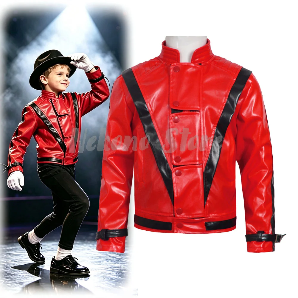 Retro Gaming Jacket - Michael Jackson Thriller Scary Kostuum Rood