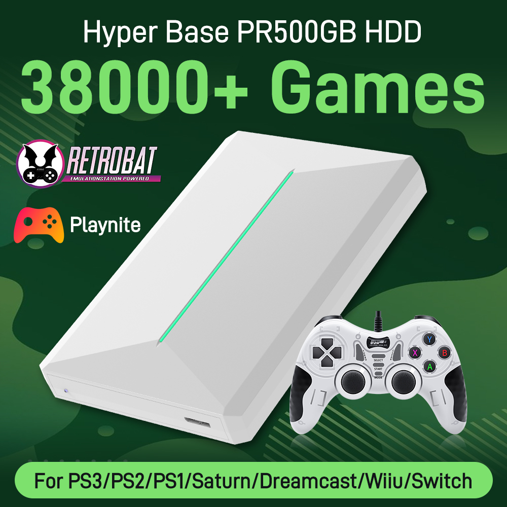 Retro Gaming Hard Drive - 500 GB harde schijf Retro Gaming